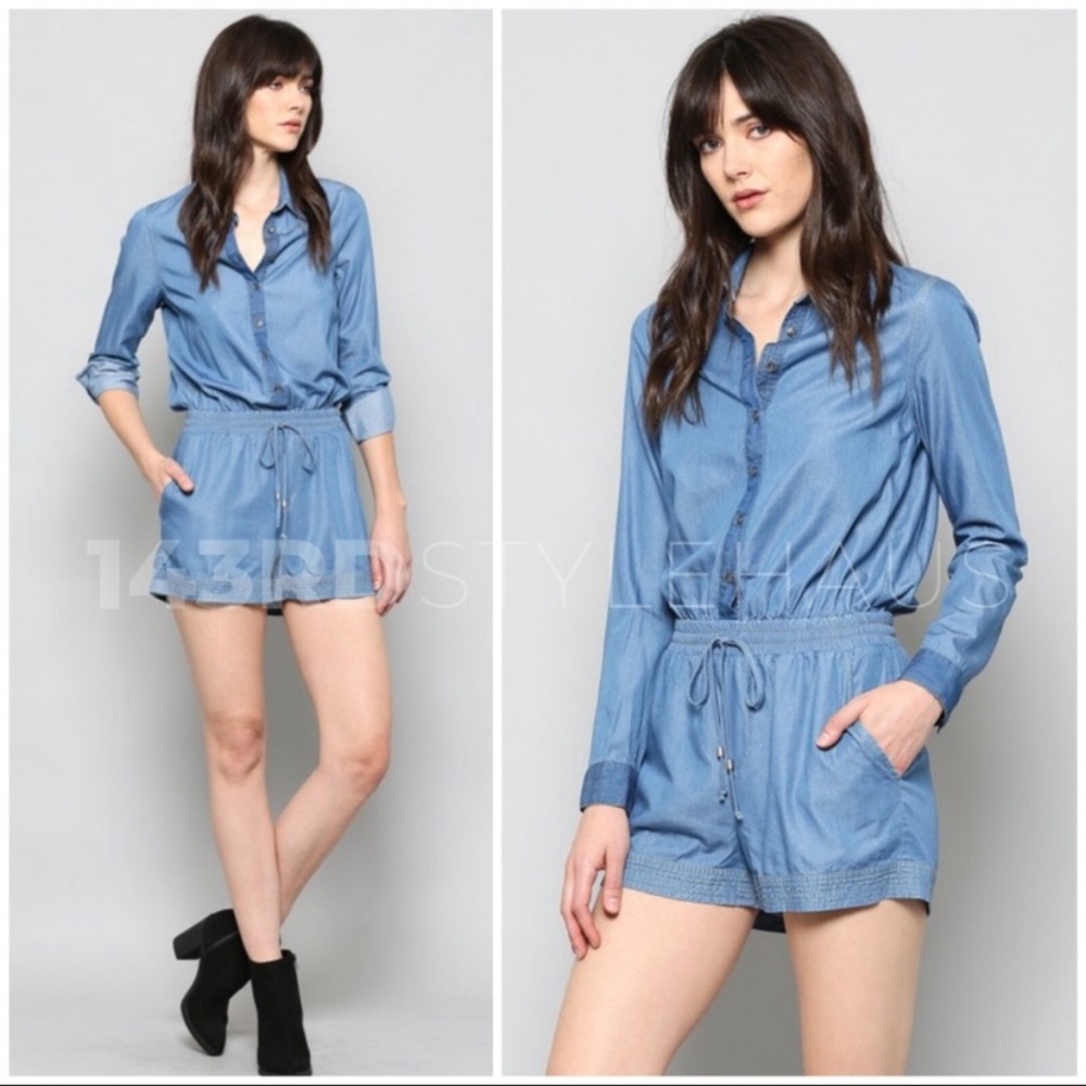 ☀️DENIM ROMPER - Picture 3 of 6